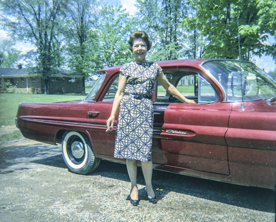 EvelynSchultheiss with new 1961 Pontiac Catalina